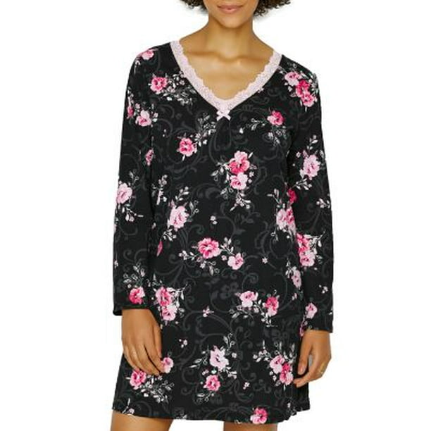 Karen Neuburger Womens Floral Peach Nightgown Karen Neuburger Womens Floral Peach Nightgown
